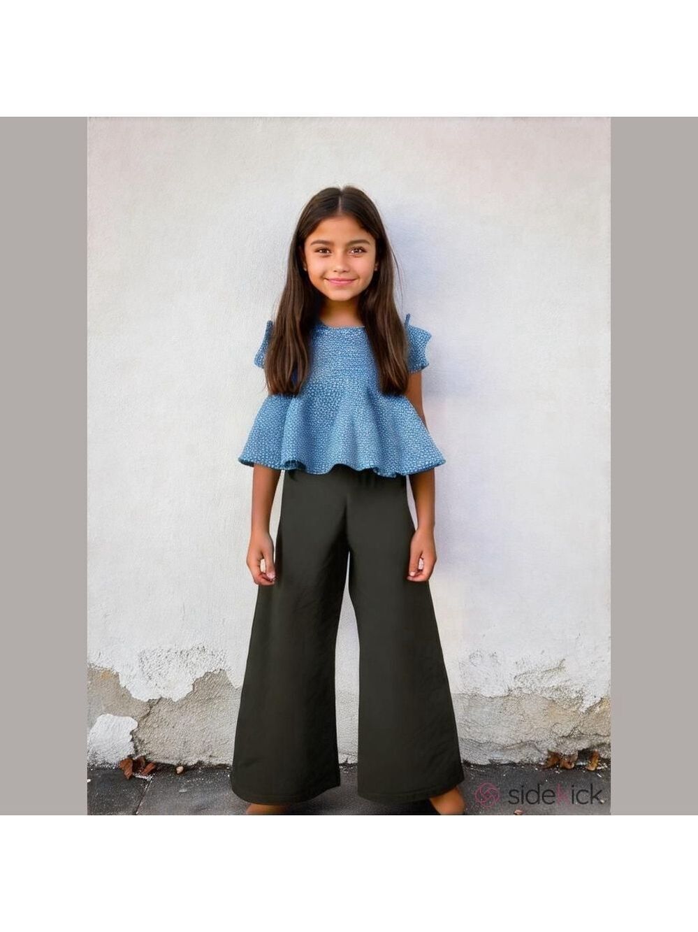 Cat & Jack Girls XL Blue Top & Black Pants Set